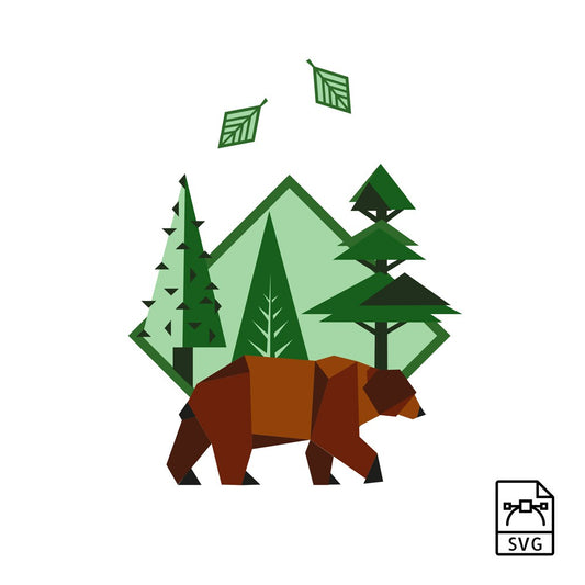 Graphic Corner Brown bear - Vector graphics demo_19