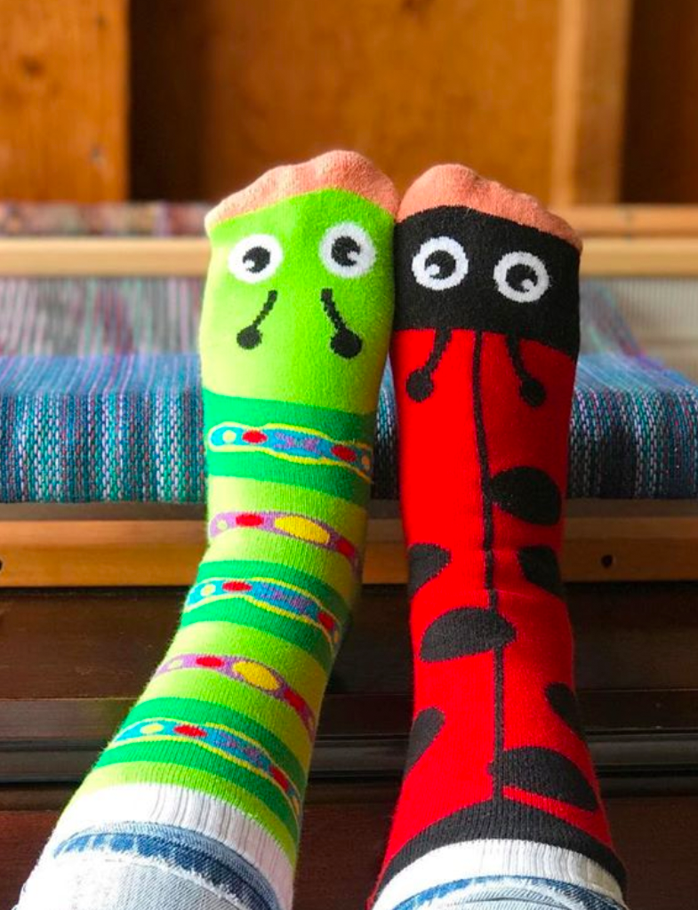 ADULT LADYBUG & CATERPILLAR SOCKS - Call of duty toys test 2