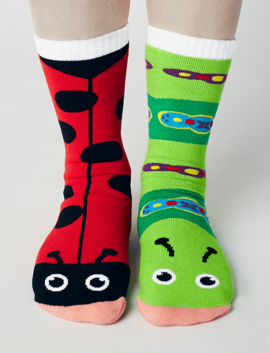 ADULT LADYBUG & CATERPILLAR SOCKS - Call of duty toys test 2